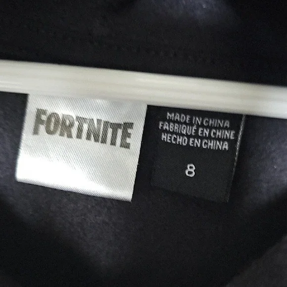 Fortnite Boy's Black Pullover Hoodie Size 8 - Picture 4 of 6
